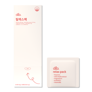 디엘오 릴렉스팩 5종 하루 한포 남녀 올인원 멀티 비타민 스트레스 불면증 수면 영양제 테아닌 유산균50억 밀크씨슬 실리마린 마그네슘 비타민B6, 1박스, 30회분