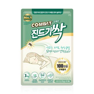 컴배트 진드기싹 시트형 4매입 / 진드기 퇴치 패치, 15g, 1개