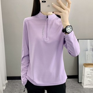 여성복 속건 긴팔 티셔츠 프리미엄 통기상 아웃도어 긴팔티 빅사이즈 얇은 등산 집업 티셔츠