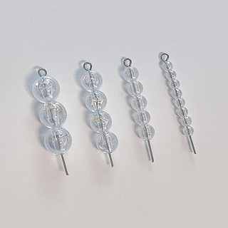 아크릴 오로라 투명 구슬 4mm 6mm 8mm 10mm 에어팟 키링 재료 악세사리 부자재, 10mm  (약 40개)