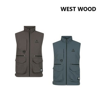 웨스트우드 WESTWOOD 봄 가을 간절기 파격특가 !!! 다양한 포켓구성의 남성플리스 안감 포켓 베스트 등산조끼 WM3MCVTVW603