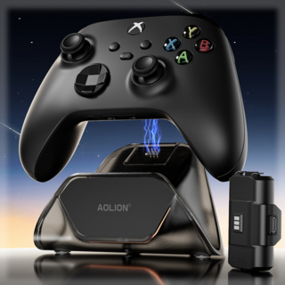 Xbox 컨트롤러 배터리 충전 거치대 엑스박스 충전기, 1세트, 블랙, AOLION