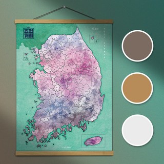 추억거리 우드 행잉 프레임 액자 - A2 자석 포스터 걸이 43cm (3 color), 화이트