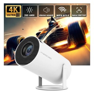 Magcubic 4K 미니빔 프로젝터 HY300 PRO, 1.hy300 - EU 플러그, 01 hy300_01 EU 플러그