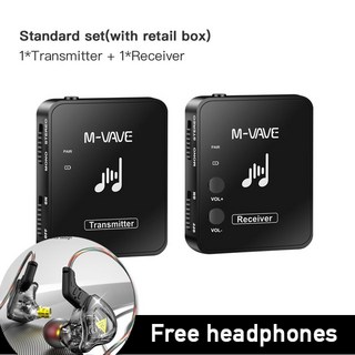 휴대용모니터 블루투스모니터 M-VAVE 2.4G 무선 이어폰 모니터 충전식 기타 송신기 Beltpack 수신기 시스템, [01] 1TR 1RE, 1TR 1RE, 1개