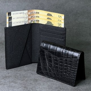 더퀴르 지폐수납 카드지갑 악어가죽 명품 포켓 오거나이저 남자 명함지갑 남성 선물 대표 이미지 - 10만원대 카드지갑 추천