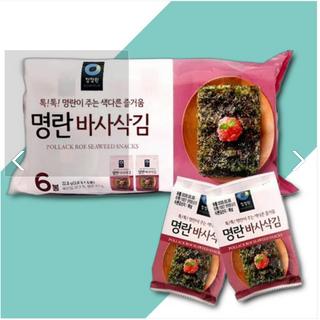 청정원 명란 바사삭 김 12봉 김자반 밥도둑, 3.8g, 12개