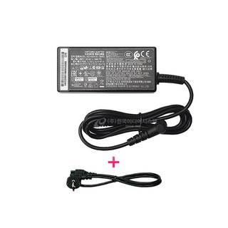 엘지 TV 모니터 호환 어댑터 19V 2.1A 40W 연결잭 직경 6.5X4.4mm 전원케이블 포함, 1개