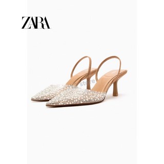 ZARA 자라 진주 펌프스 슬링백 샌들 2815111098 굽 6cm