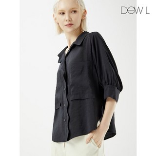 듀엘 스칼럽 플라켓 블라우스 BK_D242MSC058