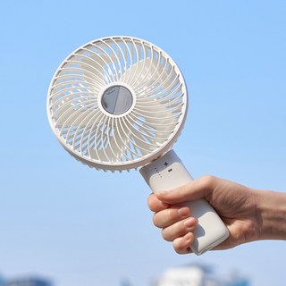 프롬비 윈드스핀 빅팬 휴대용 탁상용 겸용 폴더블 선풍기 손선풍기 FB150, 스노우화이트(본품+크래들 SET)