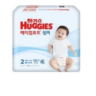 하기스 2022 매직 컴포트 썸머 밴드형 기저귀 공용 소형 2단계(4~8kg), 2단계, 80매