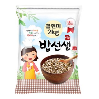 밥선생 현미찹쌀 2kg 찰현미 24년 햇곡, 1개