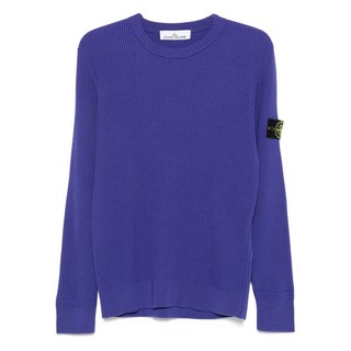 스톤 아일랜드 리브드 크루넥 스웨터