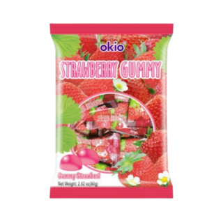 오키오 스트로베리 구미 젤리 츄잉캔디 100g, 80g, 1개