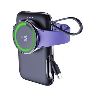 갤럭시워치 스마트폰 고속 5000mAh 무선충전 보조배터리 1개 갤럭시워치용 상품 이미지