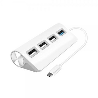 UH2015 모네 타입C USB3.0+USB2.0 4포트 허브, 화이트