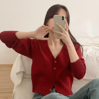 [얼리어텀#made]크롭 데일리 슬림 숏 가디건
