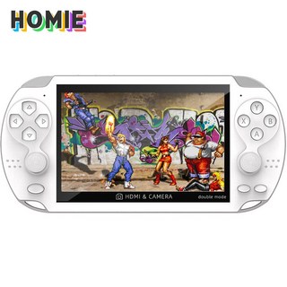 HOMIE 게임기 4.2인치 IPS 고화질 화면 휴대용게임기 듀얼 조이스틱 지원 레트로게임기 수천 가지의 놀 한글 인터페이스, 하얀색