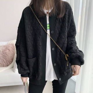 해피유통 여성 빅사이즈 무지 캐주얼 루즈핏 야구 점퍼 자켓 jhwj
