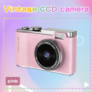 y2k ccd 고화질 디지털 카메라 전면 및 후면 듀얼 카메라 지원, 분홍색