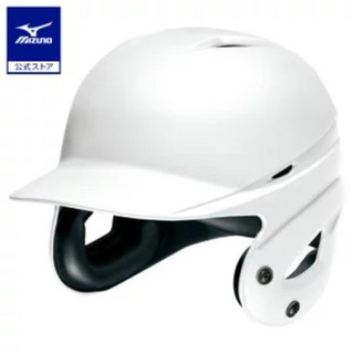 미즈노 공식 야구 타자용 양귀 헬멧 무광 화이트 1DJHH21201, 화이트(무광), 1개