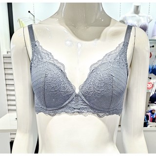 엘르이너웨어 블루그레이 레이스 노와이어 여성 브래지어 (ECWBR772BGY) 289342