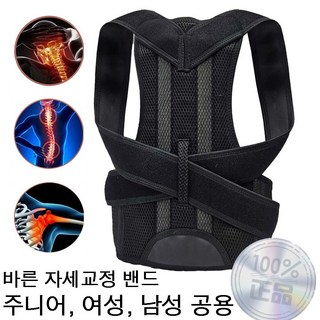 라온피플 바른 자세교정 밴드 주니어 여성 남성 공용 어깨밴드 척추밴드, 1개