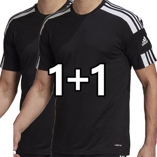 [1+1] 아디다스 반팔티 기능성 반팔 티셔츠 SQ21 블랙 남여공용 운동복 + SHP 마스크