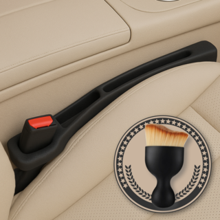 헤인느 전차종 호환 차량 틈새 쿠션 빠짐 방지 사이드 포켓 자동차 수납 좌우세트, 2개, 블랙