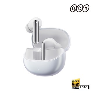 QCY 멜로버즈 프로 HT08 블루투스 이어폰 노이즈캔슬링, 멜로버즈 프로 HT08 화이트+실리콘케이스 블랙