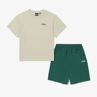 휠라키즈 리니어로고 반팔 상하세트