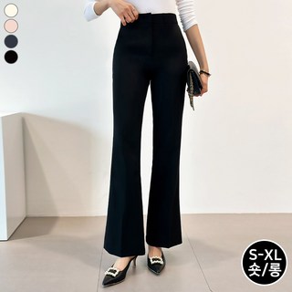 블레스유 여성 스판 부츠컷 슬랙스 데일리 체형커버 하이웨스트 YKK 숏 롱 기장선택 빅사이즈까지