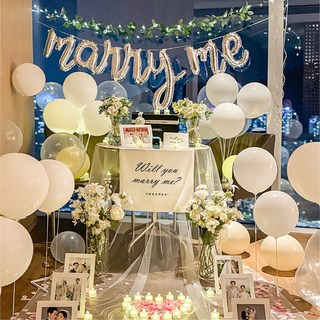 프로포즈 용품 결혼 셀프 답 풍선 LED촛불 전기초, 알파벳풍선 세트