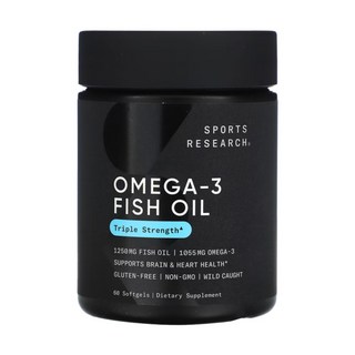 스포츠 리서치 오메가 3 피쉬 오일 트리플 스트렝스 60정 Omega 3 Fish Oil, 1개