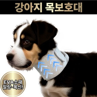 더몽트 넥케어펫 강아지 목디스크 보호대 넥카라, 1개, 리얼 그레이