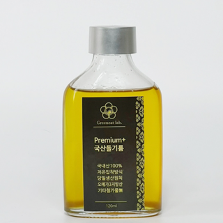 그린잇랩 저온압착 햇통깨 고소한 국산 들기름 100%, 1개, 120ml
