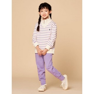 {100% 정품 }빈폴키즈 아동복 스트라이프 반집업 상하 세트 라이트 퍼플 (BI3741U05V) 빈폴키즈스트라이프반집업