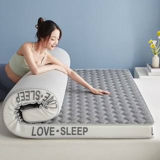 BYOU 목편한 천연 라텍스+메모리폼 매트리스 학생 기숙사 접이식매트리스 9CM, 그레이