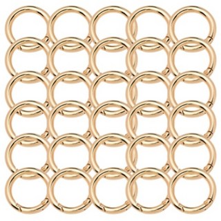 일월전빵 원터치 오픈형 오링 13mm 16mm 19mm 25mm 세트 악세사리 DIY 부자재 키링 공예 BA-J025, 30개, 골드