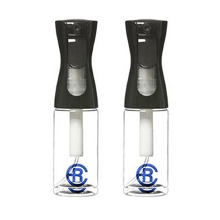 에어라파 분무기 160ml 안개분사 미용실 미세분무기, 2개, 크리스탈_블랙