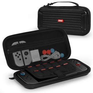 이이네 Switch 2용 PC 하드 소재 수납 파우치 방수 충격 방지 휴대용 하드 케이스 스위치 수납 가방, 1개, 블랙, L1070