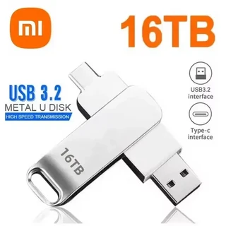 Xiaomi 16TB 3.2 플래시 드라이브 고속 USB 전송 Pendrive 메모리 카드 디스크 Memoria 방수 스틱, 08 Silver-16TB