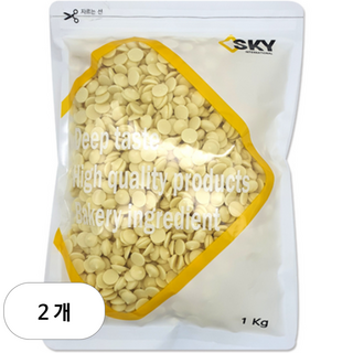다하임 이르카 리노 화이트 커버춰 초콜릿, 2개, 1kg