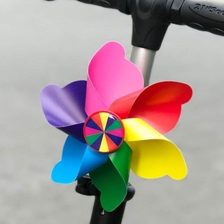 유아 킥보드 기둥형 장착 방수 완구, 2바람개비기둥-색동