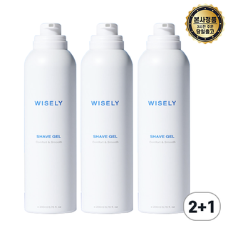 wisely 쉐이빙젤 200ml 3세트 I 와이즐리쉐이빙 와이즐리 젤타입 거품 쉐이빙폼, 1박스, 600ml