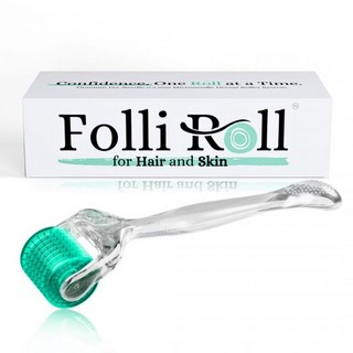 FolliRoll Derma Roller for Hair and Skin - 0.30mm Titanium Micros Loss Ae Scars Dark Spots 192 Real, FolliRoll Derma Roller for Hai, 1개