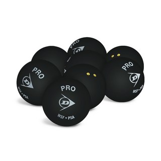 던롭 PRO 스쿼시볼 옐로우 더블 도트 이미지