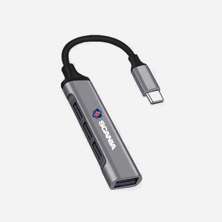 자동차 4 포트 USB 허브 Scania K250 K280 K310 K320 K490 SERIE G P S 용 고속 유형 C 멀티 분배기 어댑터 액세서리, Gary-TypeC-SCANIA, 1개