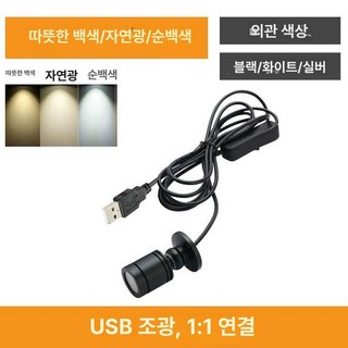 줄조명 스포트라이트 매장 진열대 조명 홈 라이팅 초소형 램프 천장등 피규어조명 의류조명, 1개, 블랙 조명 1구 따뜻한 백색
